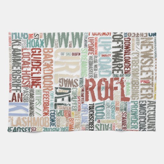 Computerwörterbuch in Farben Geschirrtuch (Horizontal)