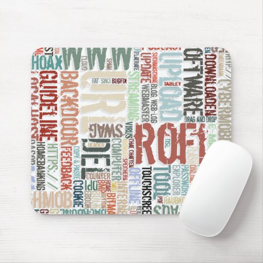 Computerwörterbuch in Farben Mousepad (Mit Mouse)