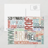 Computerwörterbuch in Farben Postkarte (Vorne/Hinten)