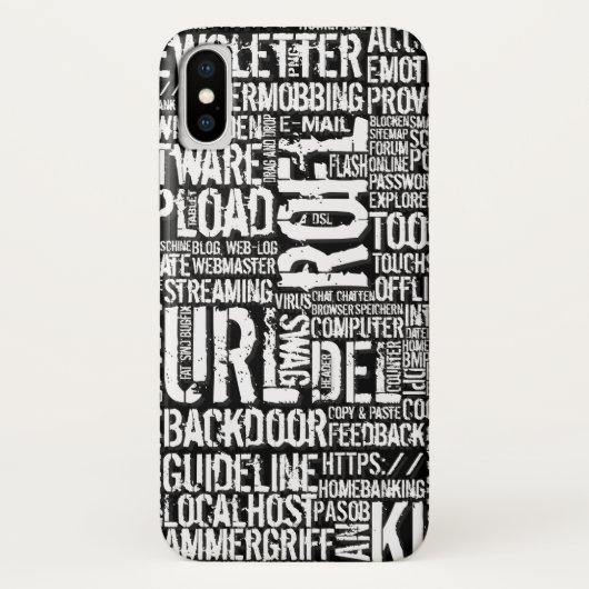 Computerwörterbuch monochrom Case-Mate iPhone hülle (Rückseite)