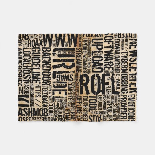 Computerwörterbuch - Vintag Fleecedecke (Vorderseite (Horizontal))