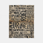 Computerwörterbuch - Vintag Fleecedecke (Vorderseite)