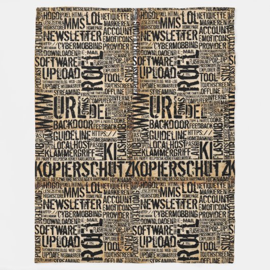 Computerwörterbuch - Vintag Fleecedecke (Vorderseite)