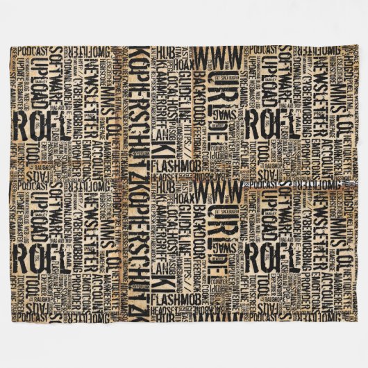 Computerwörterbuch - Vintag Fleecedecke (Vorderseite (Horizontal))