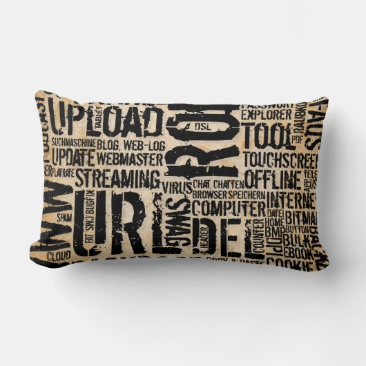 Computerwörterbuch - Vintag Lendenkissen (Vorderseite)