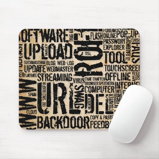 Computerwörterbuch - Vintag Mousepad (Mit Mouse)