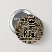 Computerwörterbuch - vintage button (Vorne & Hinten)