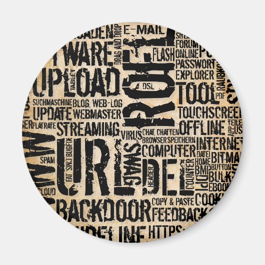 Computerwörterbuch - vintage magnet (Vorne)