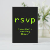 Computing Themed & Digital Style "uAwg Card" RSVP Karte (Stehend Vorderseite)