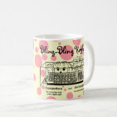 Computious u. DotComplicated (TM) Bling-Bling Kaffeetasse (VorderseiteRechts)