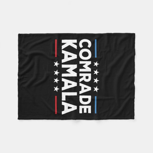 Comrade Kamala Anti Kamala Harris Fleecedecke (Vorderseite (Horizontal))