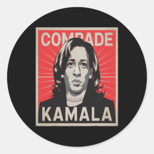 Comrade Kamala Shirt Funny Political Wear Pearl Runder Aufkleber