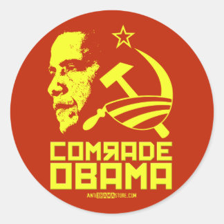 Comrade Obama Runder Aufkleber