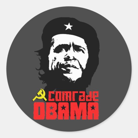 Comrade Obama Runder Aufkleber (Vorderseite)