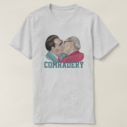 Comradery - Breschnew küsst Honecker T-Shirt (Design vorne)