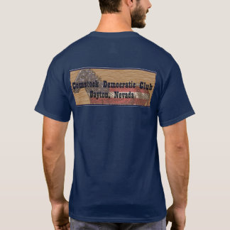 Comstock demokratische Rückseite des Verein-Logos T-Shirt