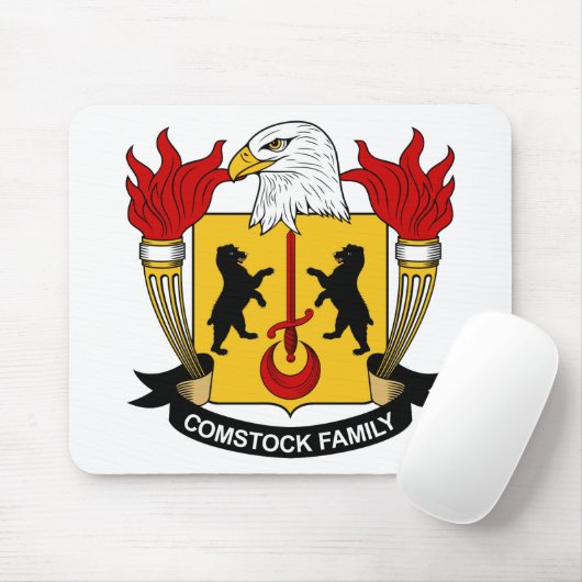 Comstock Familienwappen Mousepad (Mit Mouse)