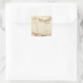 Comstock Maps Nummer III Quadratischer Aufkleber (Tasche)