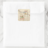 Comstock Maps Nummer VI Quadratischer Aufkleber (Tasche)