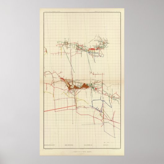 Comstock Mine Maps Number III Poster (Vorne)