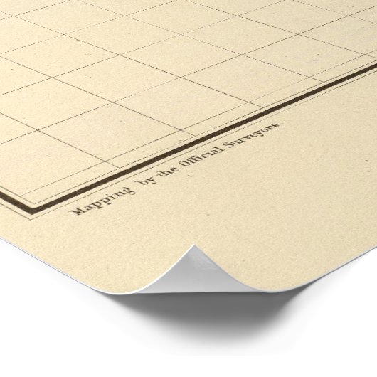 Comstock Mine Maps Number VIX Poster (Ecke)