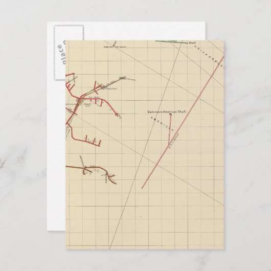 Comstock Mine Maps Number VIX Postkarte (Vorne/Hinten)