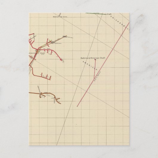 Comstock Mine Maps Number VIX Postkarte (Vorderseite)