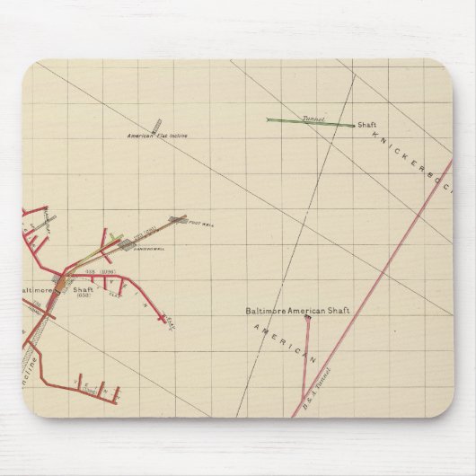Comstock Mine Maps Nummer VIX Mousepad (Vorne)