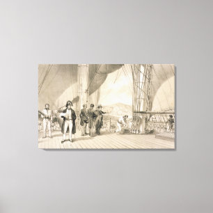 Comte de Bourmont und Admiral Duperre an Bord Leinwanddruck