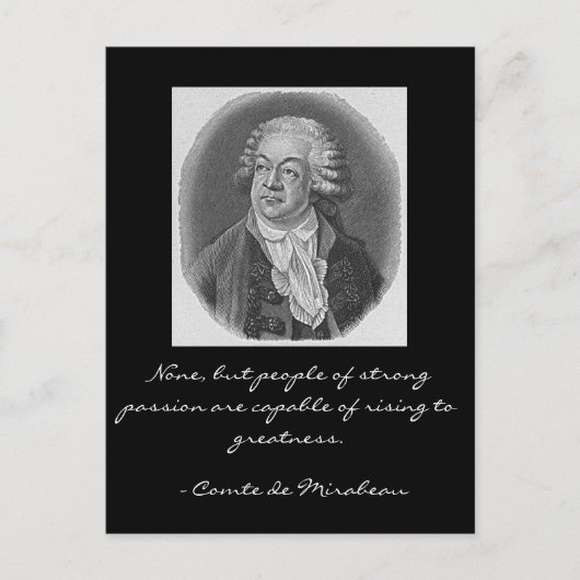 Comte de Mirabeau Postkarte (Vorderseite)