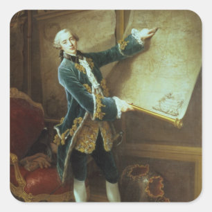 Comte de Vaudreuil, 1758 Quadratischer Aufkleber