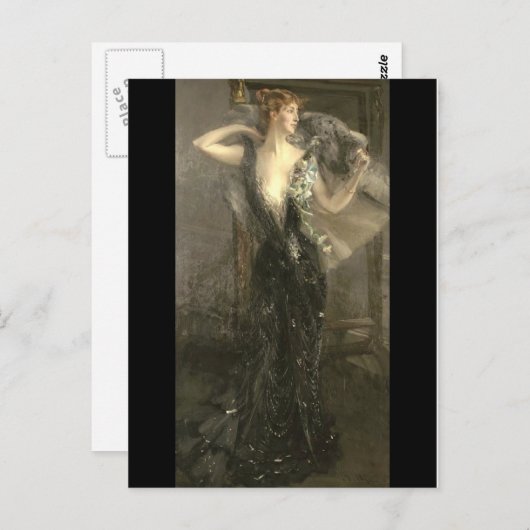 Comtessa Speranza - Boldini Postkarte (Vorne/Hinten)