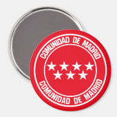 Comunidad de Madrid Runde Emblem Magnet (Vorderseite/Rückseite)