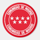 Comunidad de Madrid Runde Emblem Magnet (Vorne)