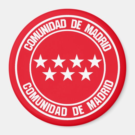 Comunidad de Madrid Runde Emblem Magnet (Vorne)