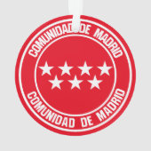 Comunidad de Madrid Runde Emblem Ornament (Rückseite)