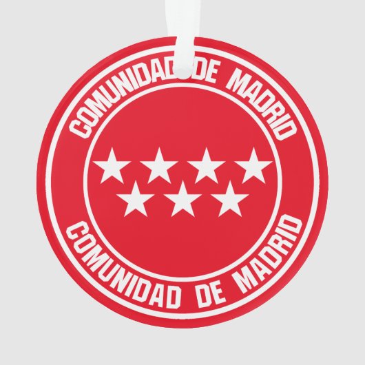Comunidad de Madrid Runde Emblem Ornament (Rückseite)