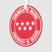 Comunidad de Madrid Runde Emblem Ornament (Vorderseite)