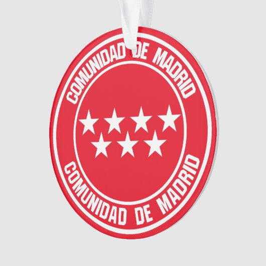 Comunidad de Madrid Runde Emblem Ornament (Vorderseite)