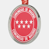 Comunidad de Madrid Runde Emblem Ornament Aus Metall (Links)