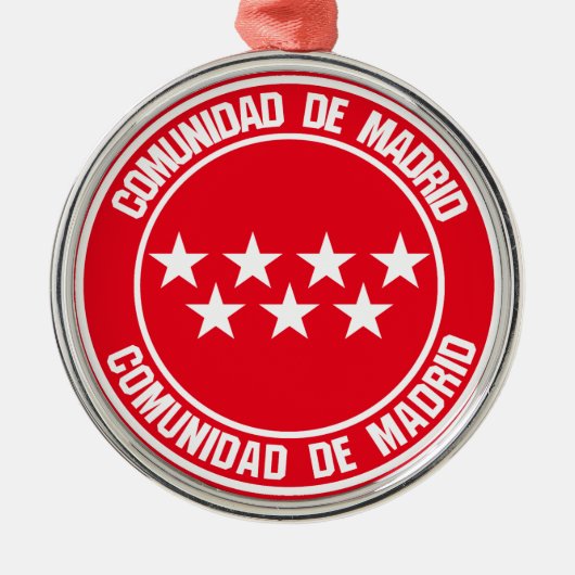 Comunidad de Madrid Runde Emblem Ornament Aus Metall (Vorne)