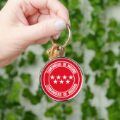 Comunidad de Madrid Runde Emblem Schlüsselanhänger (Hand)