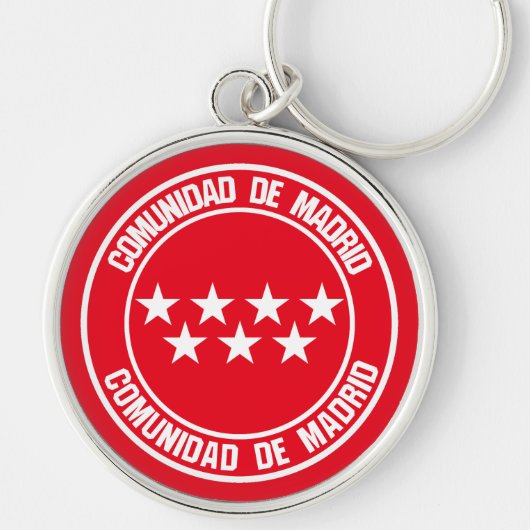 Comunidad de Madrid Runde Emblem Schlüsselanhänger (Vorne)
