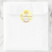 "Comunion"-Aufkleber-individuell anpassen Runder Aufkleber (Tasche)