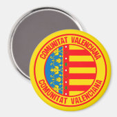 Comunitat Valenciana Runde Emblem Magnet (Vorderseite/Rückseite)