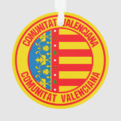 Comunitat Valenciana Runde Emblem Ornament (Rückseite)