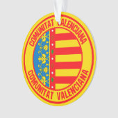 Comunitat Valenciana Runde Emblem Ornament (Vorderseite)