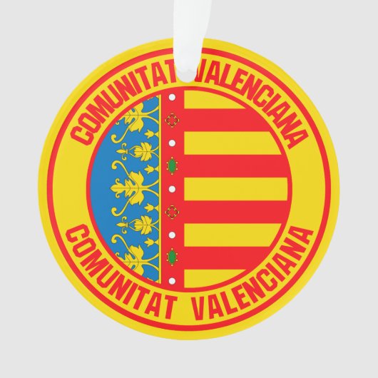 Comunitat Valenciana Runde Emblem Ornament (Vorderseite)