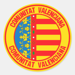 Comunitat Valenciana Runde Emblem Runder Aufkleber