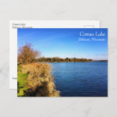 Comus Lake, Delavan, Wisconsin Postkarte (Vorne/Hinten)